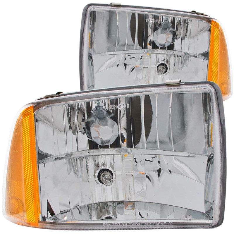 ANZO 1995-1997 Chevrolet Blazer Crystal Headlights Chrome 1pc 111078