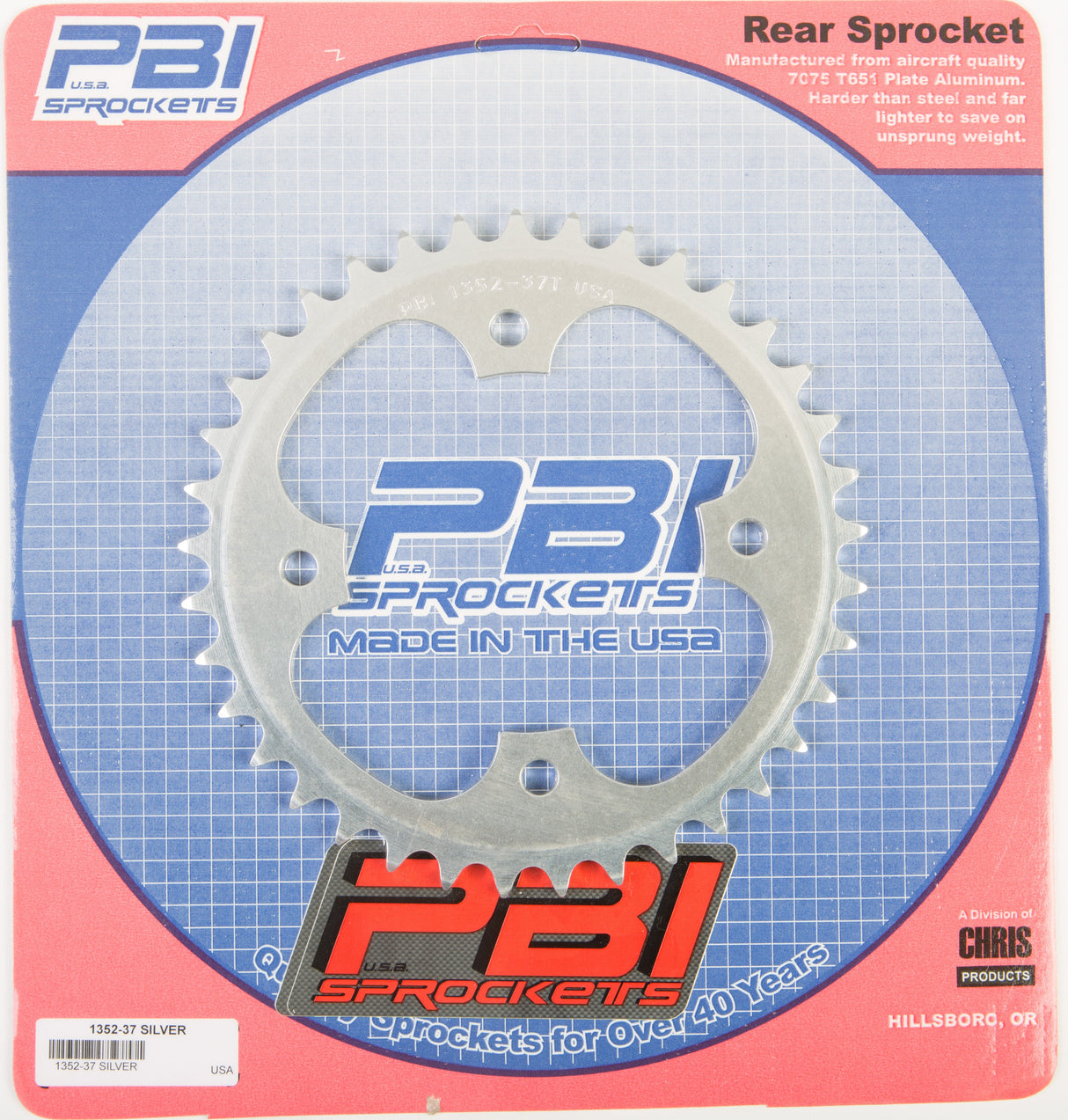 PBIRear Sprocket Aluminum 37t-520 Pol1352-37-3