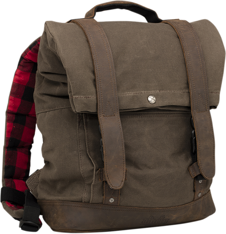 BURLY BRAND Roll Top Backpack - Dark Oak B15-1020D