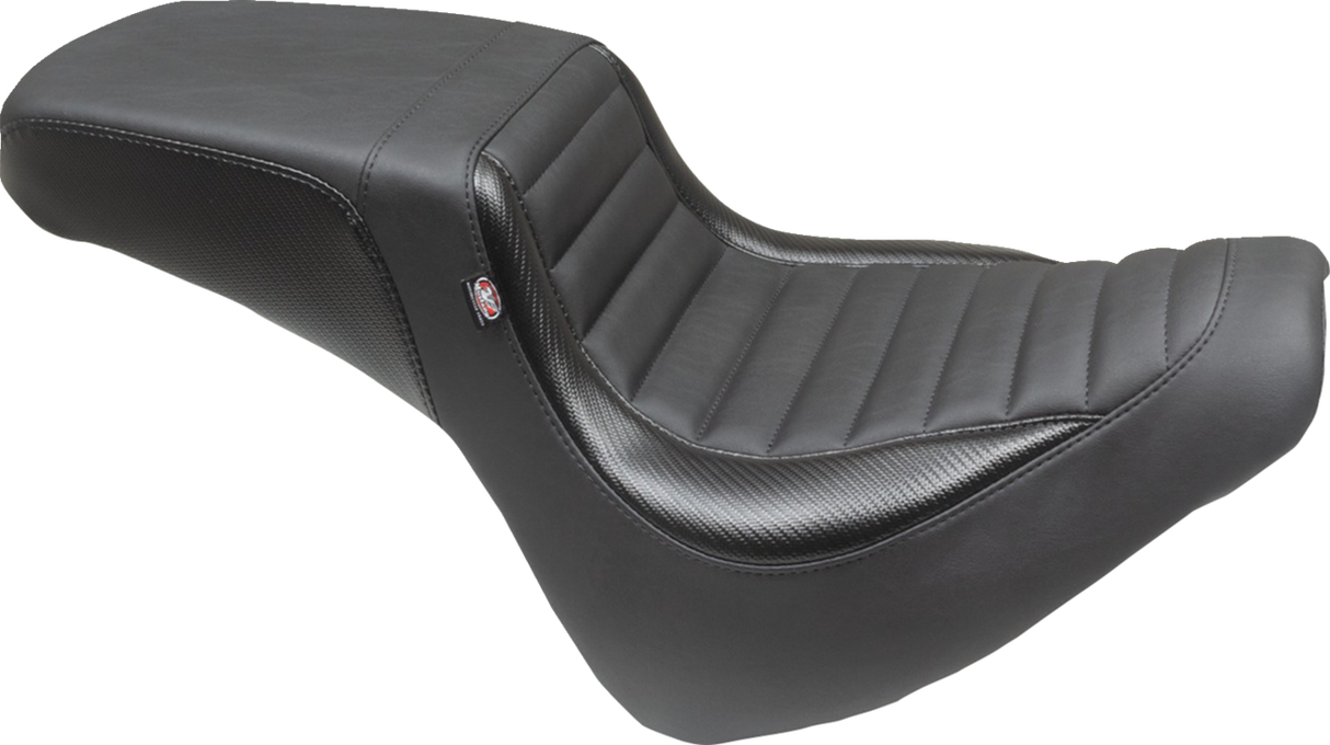 MUSTANG Squareback Seat - Black - Tuck-n-Roll - Fat Bob '18-'23 76005