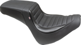 MUSTANG Squareback Seat - Black - Tuck-n-Roll - Fat Bob '18-'23 76005