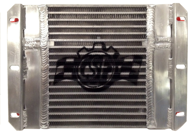 CSF Dual Fluid Bar & Plate HD Oil Cooler w/9in SPAL Fan (1/3 & 2/3 Partition) - 13.8in L x 10in H