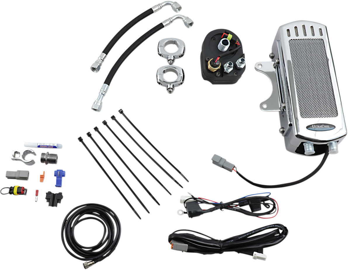 ULTRACOOL Side Mount Oil Cooler Kit - Chrome - Softail SMS-1C