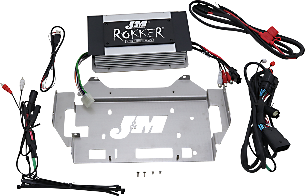 J & M 800w 4-Channel Rokker Amplifier - '14+ FLHT JAMP-800HC14ULP