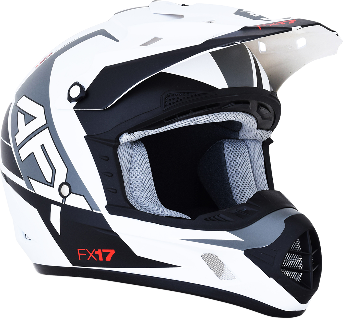 AFX FX-17 Helmet - Aced - Matte White/White - 2XL 0110-6498