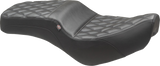 MUSTANG Squareback Seat - Black - Double Diamond - Rebel 300/500 '17-'23 84003