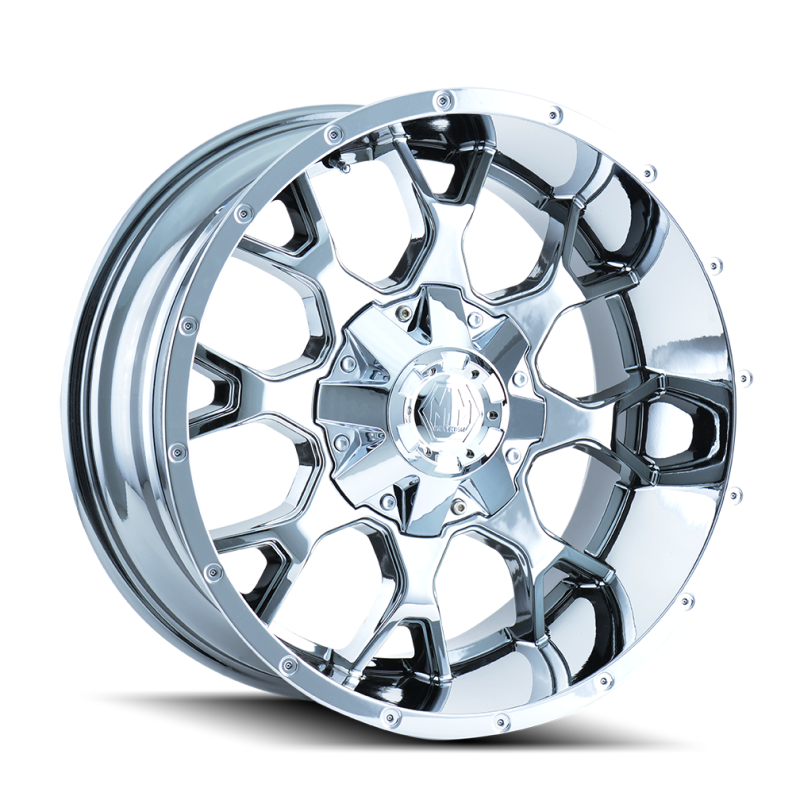 Mayhem 8015 Warrior 20x10 / 8x180 BP / -25mm Offset / 124.1mm Hub Chrome Wheel