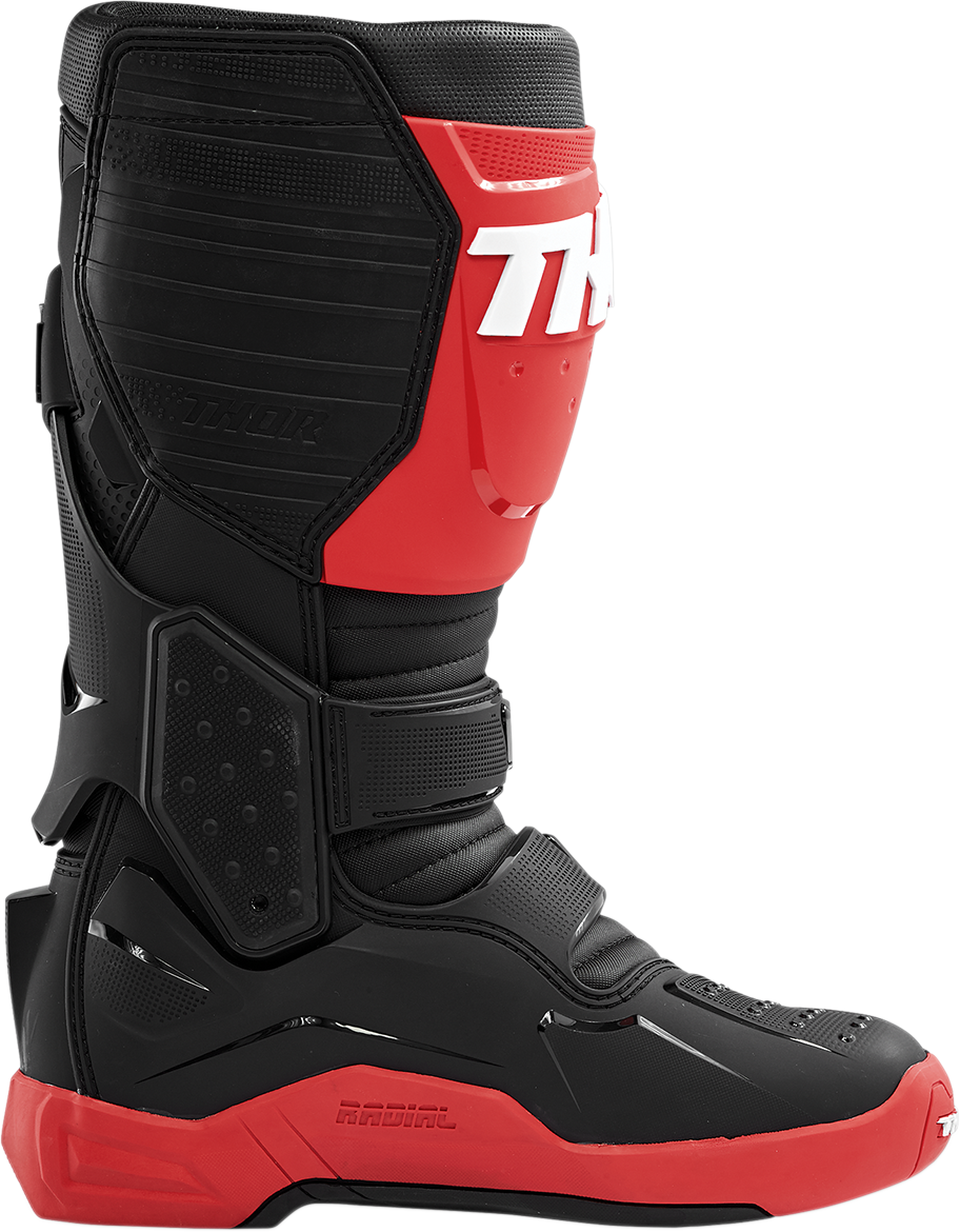 THOR Radial Boots - Red/Black - Size 11 3410-2248