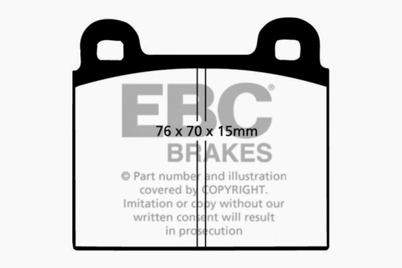 EBC 68-72 Alfa Romeo 1750 1.75 Greenstuff Front Brake Pads DP2103