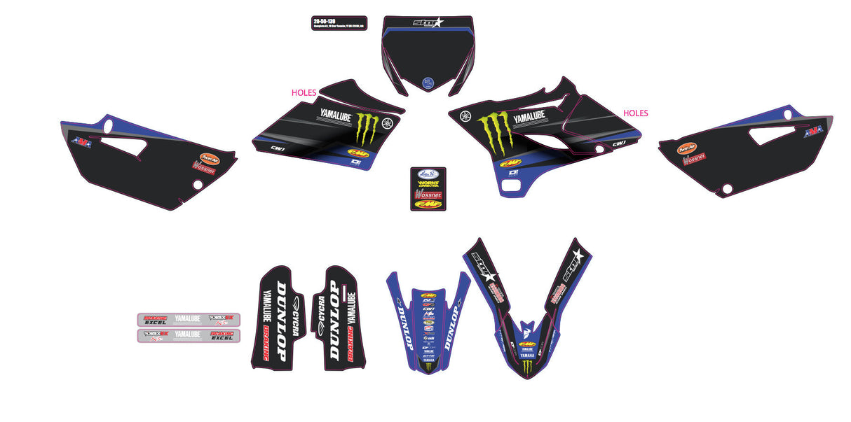 D-COR Complete Kit 19 Star Yam Yz 85 Black Bg 20-50-139