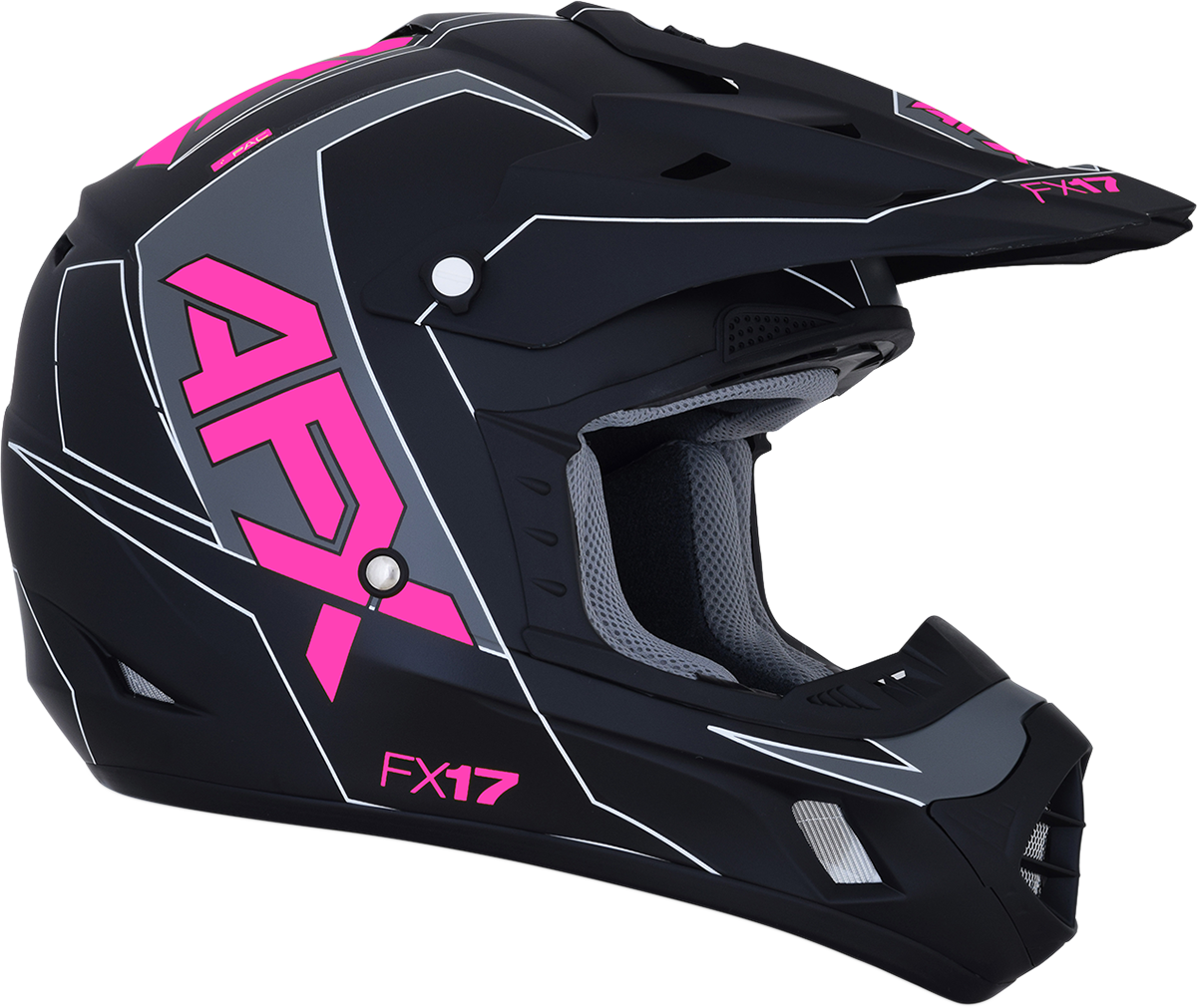 AFX FX-17 Helmet - Aced - Matte Black/Pink - XS 0110-6509