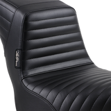 LE PERA Kickflip Seat - Pleated - Black - Softail '18-'21 LYB-590PT