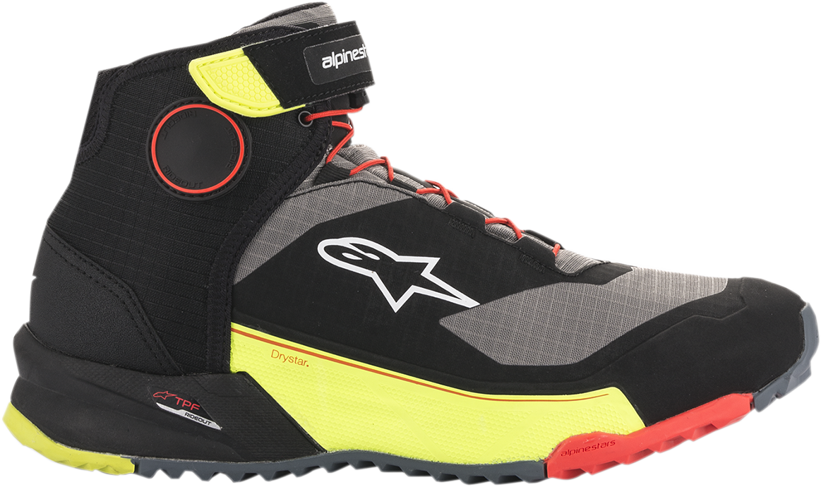 ALPINESTARS CR-X Drystar® Shoes - Black/Red/Yellow Fluorescent - US 10 2611820153810