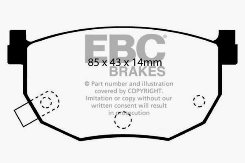 EBC 99-01 Hyundai Elantra 2.0 Greenstuff Rear Brake Pads DP2528