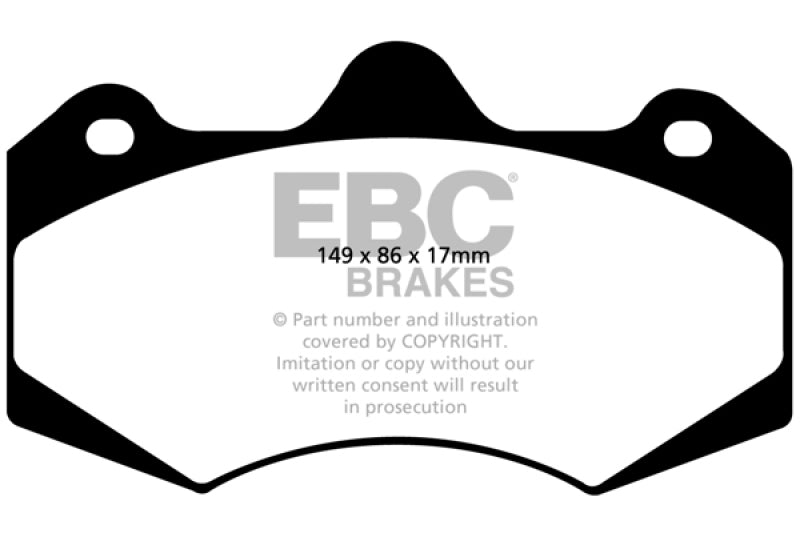 EBC 05-08 Morgan Aero 8 4.4 Redstuff Front Brake Pads DP3042C