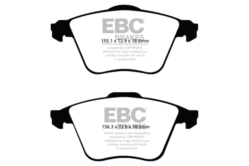 EBC 07-13 Mazda 3 2.3 Turbo Greenstuff Front Brake Pads DP21574