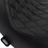 DRAG SPECIALTIES Solo Seat - Double Diamond - Black Stitching - '18-'22 FL/FX 0802-1513