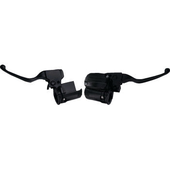 DRAG SPECIALTIES Handlebar Control Kit - FLTR - Black H07-0810MB-A