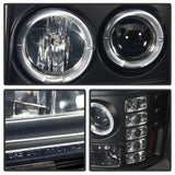 Spyder GMC Sierra 1500/2500 07-13 Projector Headlights LED Halo- LED Blk Smke PRO-YD-GS07-HL-BSM