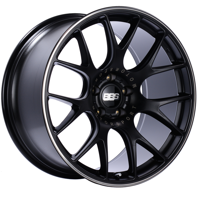 BBS CH-R 20x10.5 5x112 ET25 Satin Black Polished Rim Protector Wheel -82mm PFS/Clip Required CH103BPO