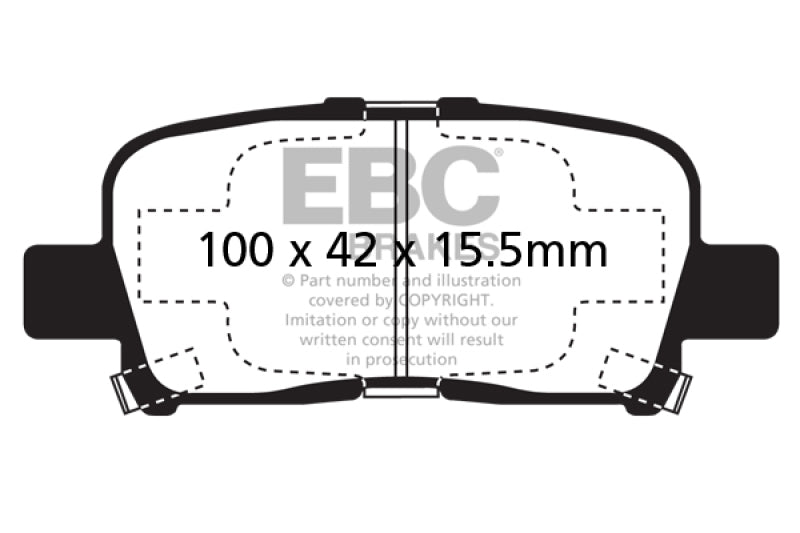 EBC 00-02 Acura MDX 3.5 Yellowstuff Rear Brake Pads DP41662R