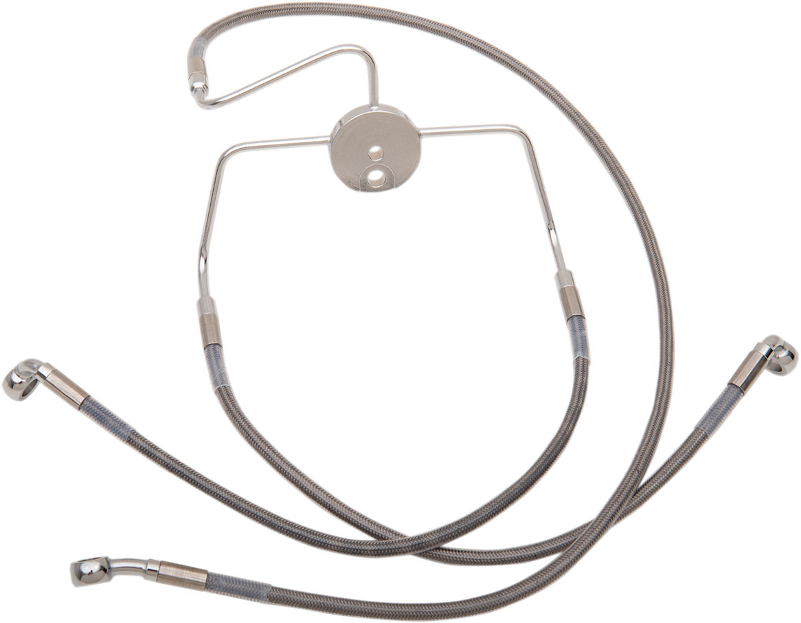 DRAG SPECIALTIES Brake Line - Front - +8" - Stainless Steel LENGTH S/B 16"/33 1/2" 644410-8