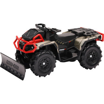 New Ray Toys Mini Outlander w/ Snow Plow - Black/Brown/Red 07383