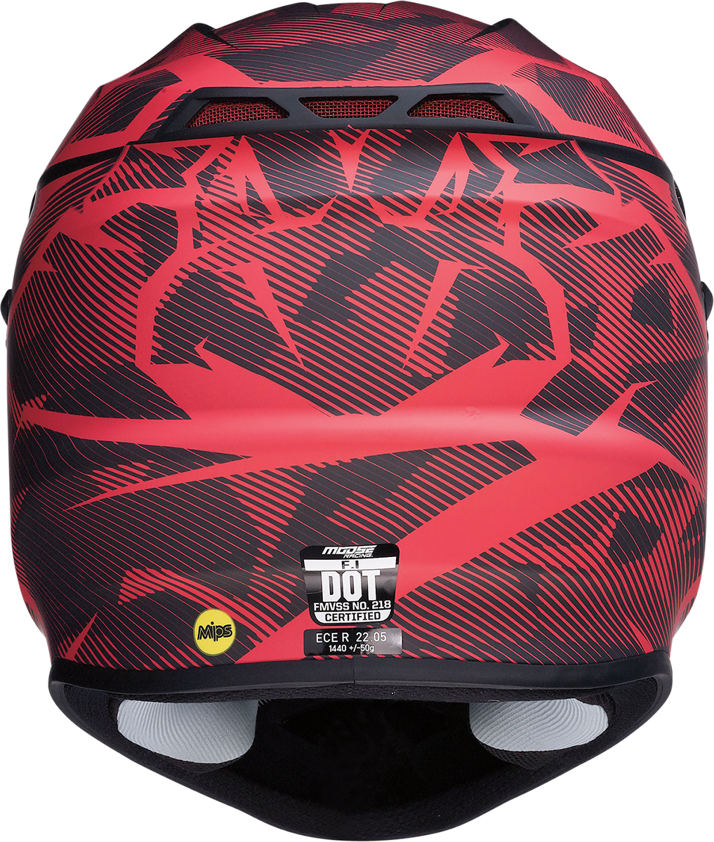 MOOSE RACING F.I. Helmet - Agroid Camo - MIPS® - Red/Black - Small 0110-7760