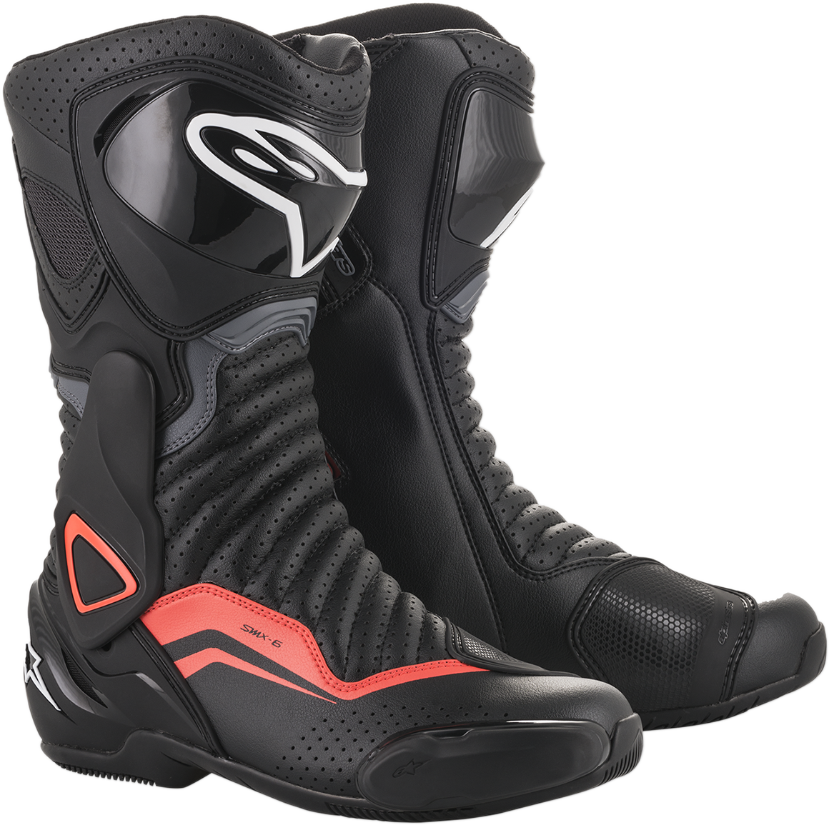 ALPINESTARS SMX-6 v2 Vented Boots - Black/Gray/Red - US 12.5 / EU 48 2223017-1133-48