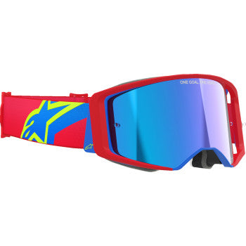 ALPINESTARS GOGGLES Supertech Goggle - Corp - Red/Blue - ABS Vision - Blue Mirror 5100325-3055