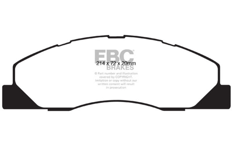 EBC 09-11 Dodge Ram 2500 Pick-up 5.7 2WD/4WD Yellowstuff Front Brake Pads DP41847R