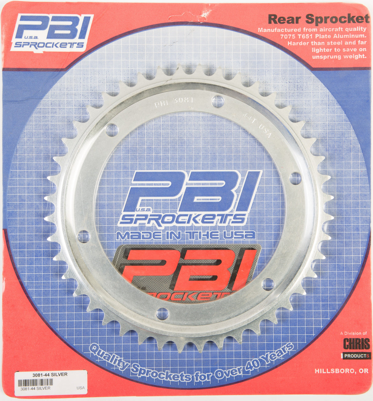 PBIRear Sprocket Aluminum 44t-530 Hon3081-44