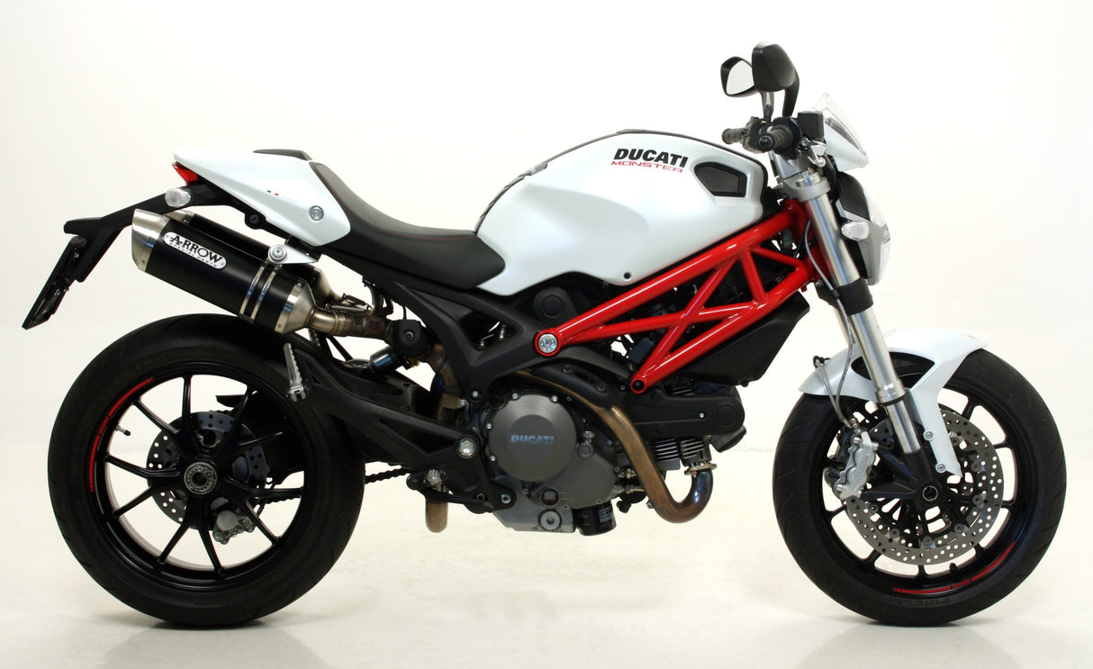 Arrow Ducati Monster 696 '08-114/1100 '09-14 Aluminium Homologated Right & Left Thunder Dark Line Silencers 71731aon