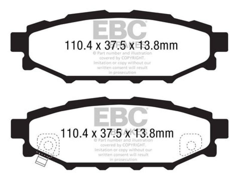 EBC 08-10 Subaru Impreza 2.5 Bluestuff Rear Brake Pads DP51584NDX