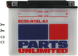 Parts Unlimited Battery - Rc50-N18l-A3 C50-N18l-A3