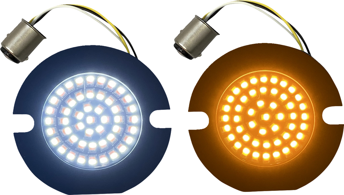 CUSTOM DYNAMICS Amber/White LED Turn Signal Inserts GEN-4-AW-1157T