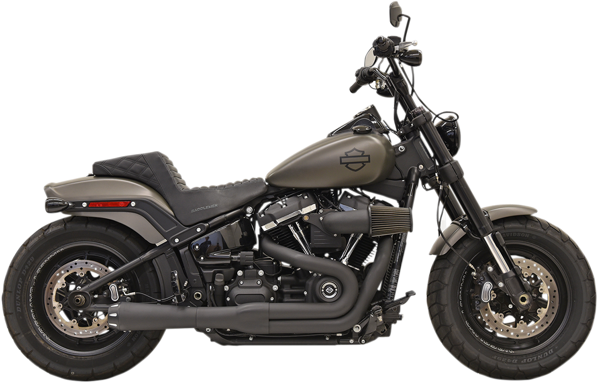 BASSANI XHAUST 2:1 Exhaust - Black 1S92RB