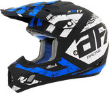 AFX FX-17Y Helmet - Attack - Matte Black/Blue - Large 0111-1410