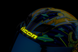 OPEN BOX NEW I ICON Airflite™ Helmet - Bugoid Blitz - Blue - Medium 0101-15548