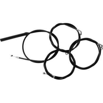 LA CHOPPERS Handlebar Cable/Brake Line Kit - Complete - 18" - 20" Handlebars - Black Vinyl  Glide 2023-2024 LA-8059KT2-19B