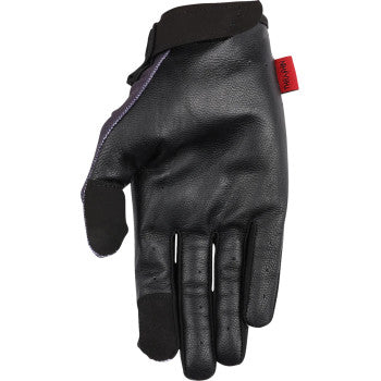 THRASHIN SUPPLY CO. Stealth Leather Palm Flame Gloves - Gray - Small SV1-22-08