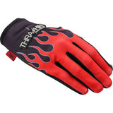 THRASHIN SUPPLY CO. Stealth Leather Palm Flame Gloves - Red - Small SV1-21-08
