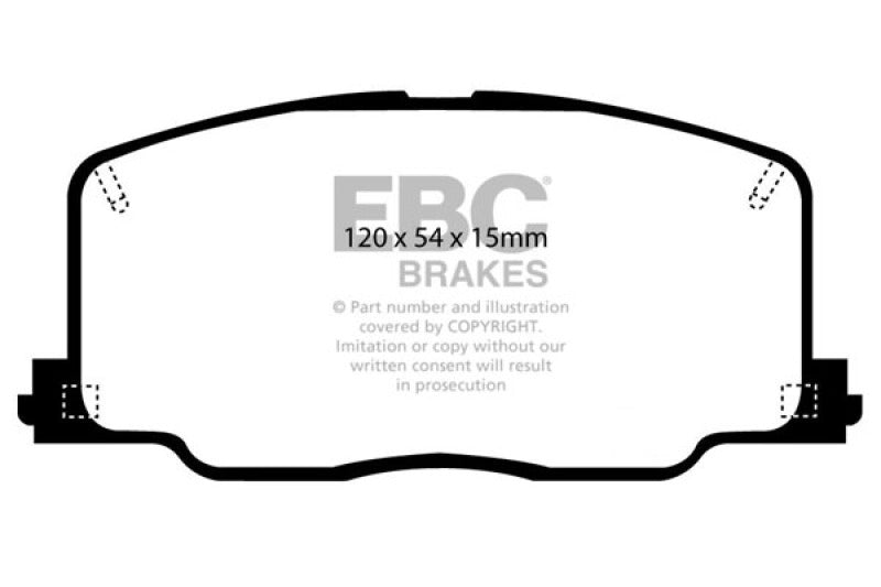 EBC 90-91 Lexus ES250 2.5 Yellowstuff Front Brake Pads DP4725R