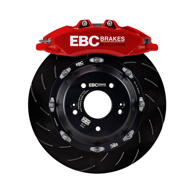 EBC Racing 08-21 Nissan 370Z Red Apollo-6 Calipers 355mm Rotors Front Big Brake Kit BBK036RED-1