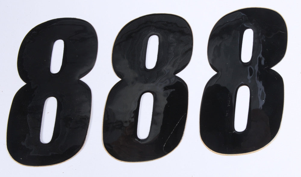 D-COR Number 8 Black 4" 3/Pk 45-24-8