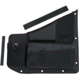 SHOW CHROME Kaliber Side Organizer - Driver and Passenger - Black w/ Red Stitching H44-7RED 3550-0421