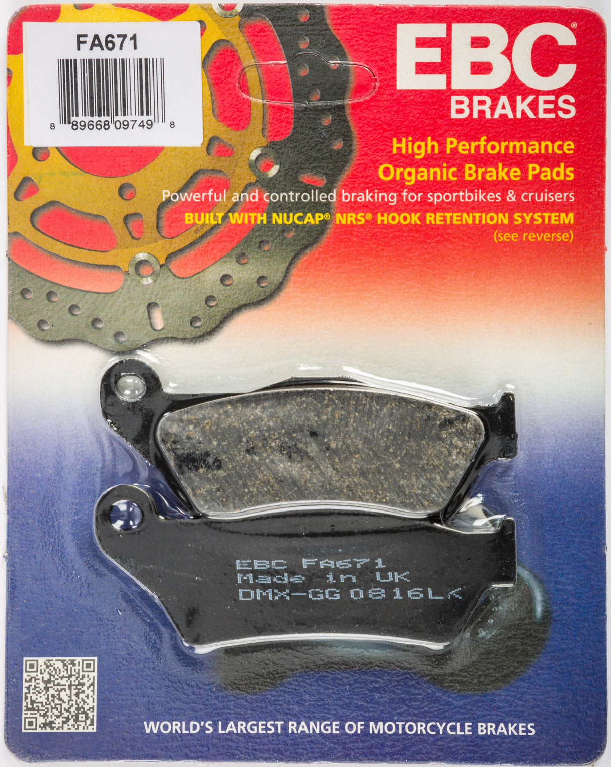 EBC Brake Pads Fa671 Organic FA671