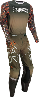 MOOSE RACING Agroid Jersey - Olive/Orange - Large 2910-6984