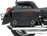 SADDLEMEN Flame Saddlebag - Red - Medium X021-05-0402