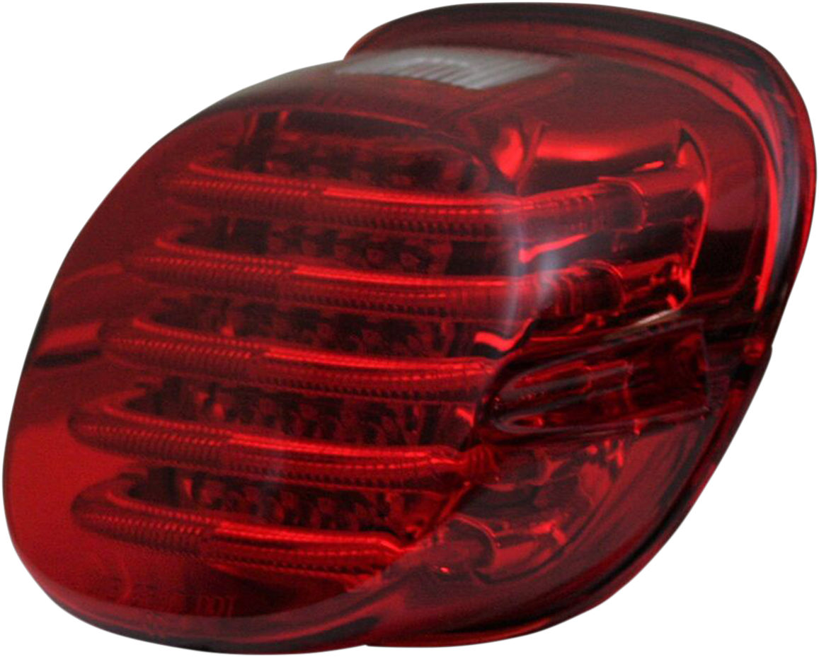 CUSTOM DYNAMICS Taillight - with License Plate Illumination Window - Red PB-TL-LPW-R